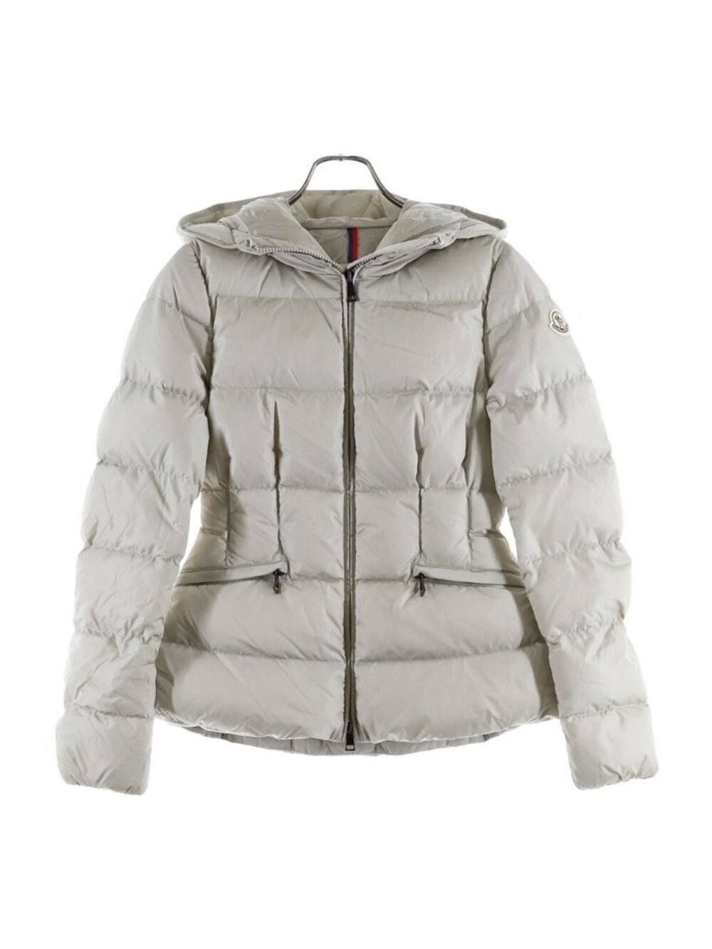 Moncler Avoce Zip Up Short Down Jacket Beige